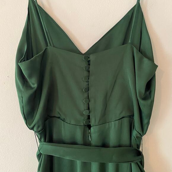 Fame and Partners Emerald Green Drop Waist Maxi Dress Holiday Women's 4 / Small - Picture 7 of 14